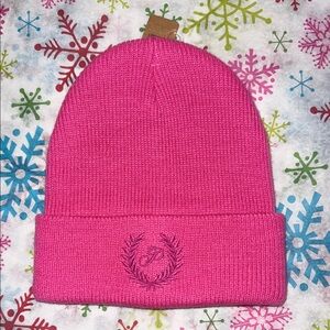 VS PINK Ribbed Knit Beanie